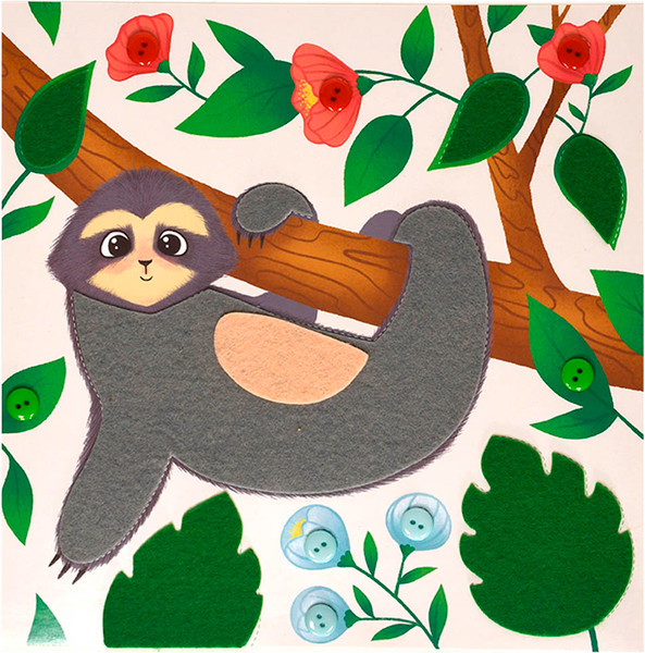 Изображение товара Набор для творчества Каляка-Маляка Аппликация из фетра. Веселый ленивец / АФПКМ-ЛЖ