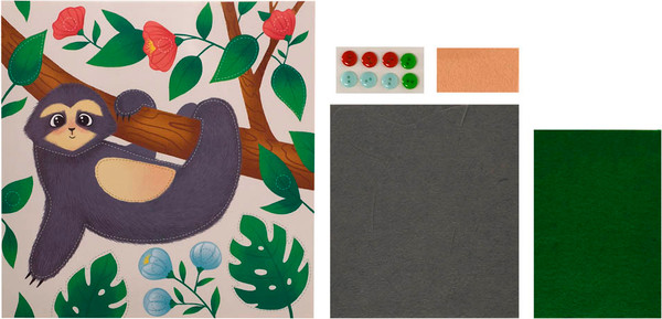 Изображение товара Набор для творчества Каляка-Маляка Аппликация из фетра. Веселый ленивец / АФПКМ-ЛЖ