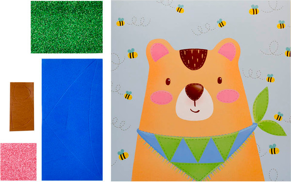 Изображение товара Набор для творчества Каляка-Маляка Аппликация мягкая ЭВА. Мишка / АМПКМ-МЗ