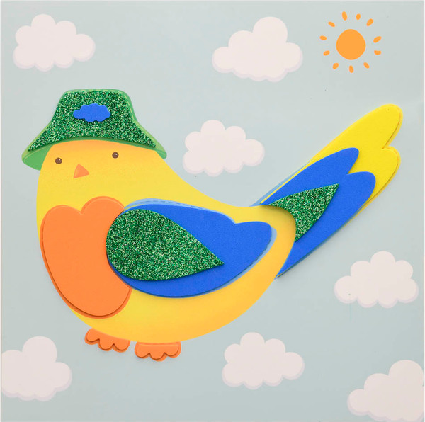 Изображение товара Набор для творчества Каляка-Маляка Аппликация мягкая ЭВА. Птичка / АМПКМ-ПТ