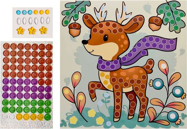 Изображение товара Набор для творчества Каляка-Маляка Волшебная мозаика. Олененок / ВМКМ-ЛЗ