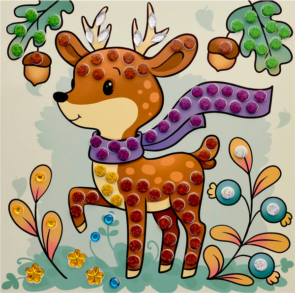 Изображение товара Набор для творчества Каляка-Маляка Волшебная мозаика. Олененок / ВМКМ-ЛЗ