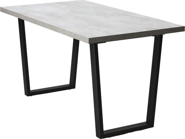 Изображение товара Обеденный стол Древпром Патика М78 120x75 (бетон метрополитан/черный матовый)