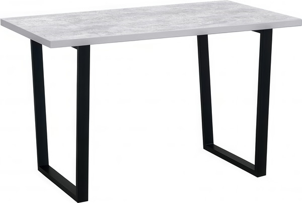 Изображение товара Обеденный стол Древпром Патика М78 120x75 (бетон метрополитан/черный матовый)