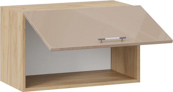 Изображение товара Шкаф навесной для кухни ТриЯ Весна 1В8Г с одной откидной дверью (дуб крафт золотой/кофе с молоком)