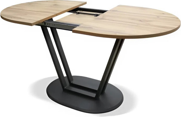 Изображение товара Обеденный стол Древпром Бренто М172 (дуб вотан/гарден/черный матовый)