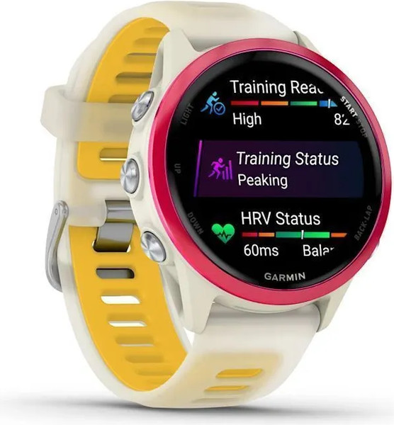 Изображение товара Умные часы Garmin Forerunner 570 42mm / 010-02970-02 (малиновый, манго ремешок)