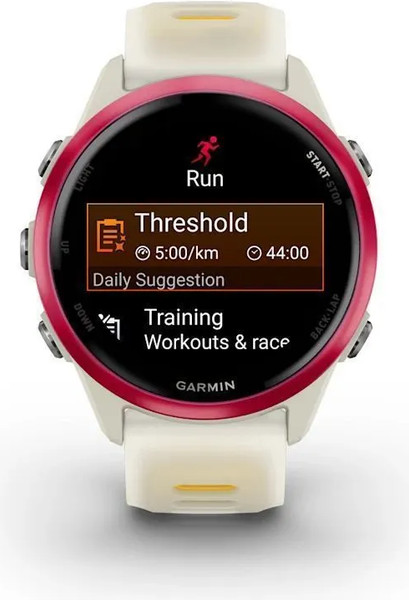 Изображение товара Умные часы Garmin Forerunner 570 42mm / 010-02970-02 (малиновый, манго ремешок)