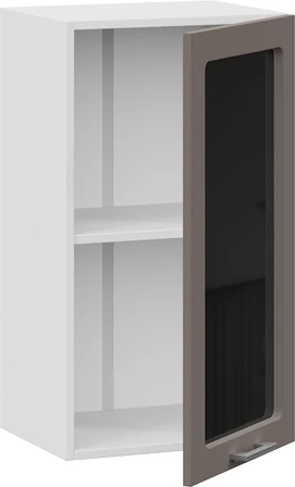 Изображение товара Шкаф навесной для кухни ТриЯ Габриэлла 1ВВ4С с одной дверью (белый/муссон)