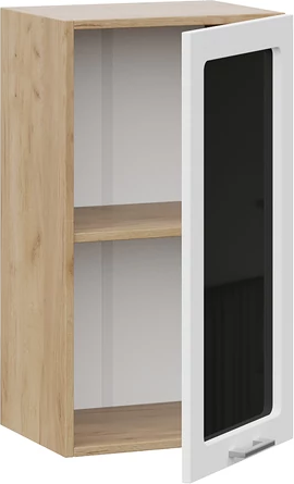 Изображение товара Шкаф навесной для кухни ТриЯ Габриэлла 1ВВ4С с одной дверью (дуб крафт золотой/сноу)