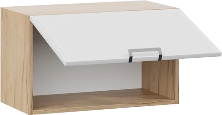 Изображение товара Шкаф навесной для кухни ТриЯ Белладжио 1ВВ6Г с одной откидной дверью (дуб крафт золотой/фон белый)