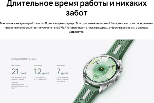 Изображение товара Умные часы Huawei Watch GT 6 46mm / 55020FWF (черный ремешок)