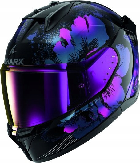 Изображение товара Мотошлем Shark Helmets D-SKWAL 3 Mayfer HE0926E-KVX-S (S, черный/фиолетовый/блестящий)