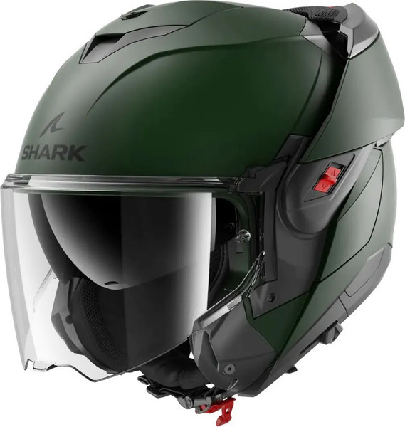 Изображение товара Мотошлем Shark Helmets Oxo Blank Mat / HE8701E-G02-M (M, зеленый матовый)