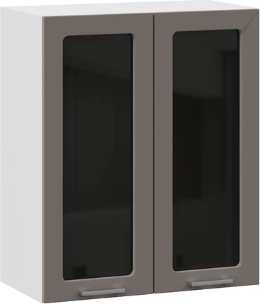 Изображение товара Шкаф навесной для кухни ТриЯ Габриэлла 1ВВ6С с двумя дверьми (белый/муссон)