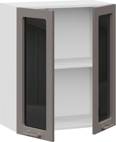 Изображение товара Шкаф навесной для кухни ТриЯ Габриэлла 1ВВ6С с двумя дверьми (белый/муссон)