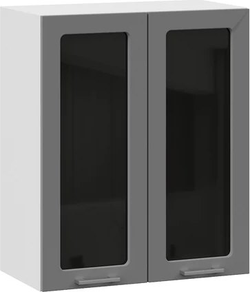 Изображение товара Шкаф навесной для кухни ТриЯ Габриэлла 1ВВ6С с двумя дверьми (белый/титан)