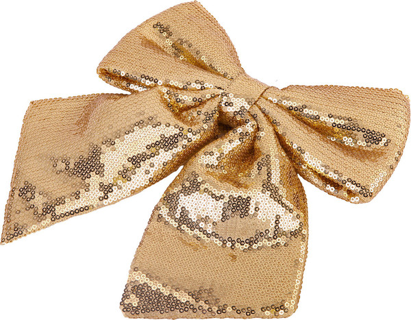 Изображение товара Подвеска новогодняя Золотая сказка Бант с пайетками / 592479 (золотистый)