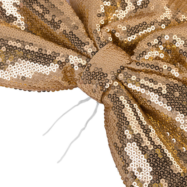 Изображение товара Подвеска новогодняя Золотая сказка Бант с пайетками / 592479 (золотистый)