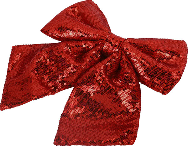 Изображение товара Подвеска новогодняя Золотая сказка Бант с пайетками / 592480 (красный)