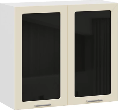Изображение товара Шкаф навесной для кухни ТриЯ Габриэлла 1ВВ8С с двумя дверьми  (белый/крем)