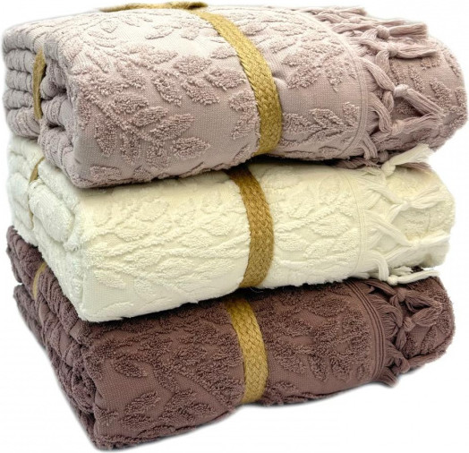 Изображение товара Покрывало Karven Salkim с бахромой Евро 200x220 / Y1035 SALKIM Koyu Kahve