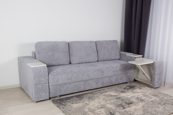 Изображение товара Диван DiArt Бруклин НПБ (велюр Sensey silver/прав/крафт)