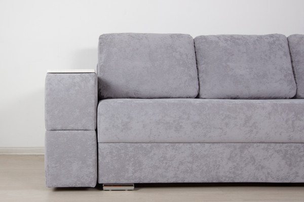 Изображение товара Диван DiArt Бруклин НПБ (велюр Sensey silver/прав/крафт)