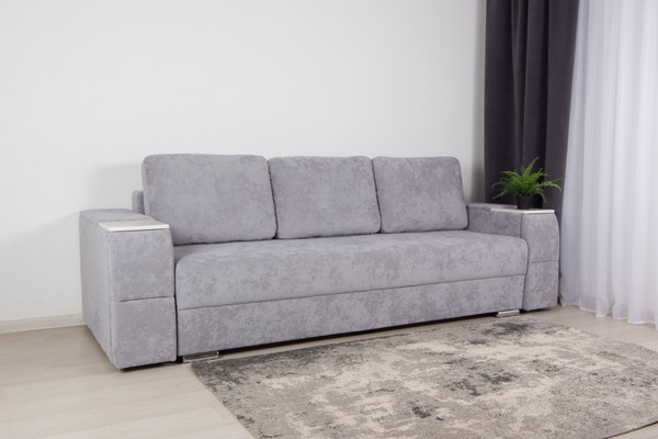 Изображение товара Диван DiArt Бруклин НПБ (велюр Sensey silver/прав/крафт)