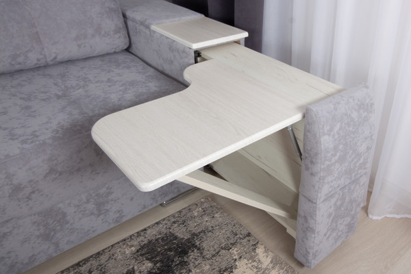 Изображение товара Диван DiArt Бруклин НПБ (велюр Sensey silver/прав/крафт)