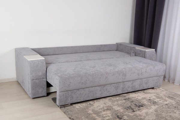 Изображение товара Диван DiArt Бруклин НПБ (велюр Sensey silver/прав/крафт)