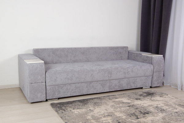 Изображение товара Диван DiArt Бруклин НПБ (велюр Sensey silver/прав/крафт)