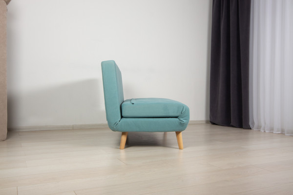 Изображение товара Диван DiArt Элли 1200 (велюр Selfie aquamarine/ножки светлые)