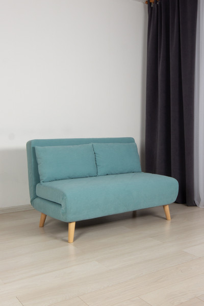 Изображение товара Диван DiArt Элли 1200 (велюр Selfie aquamarine/ножки светлые)