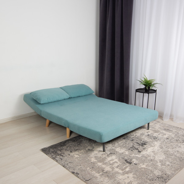 Изображение товара Диван DiArt Элли 1200 (велюр Selfie aquamarine/ножки светлые)