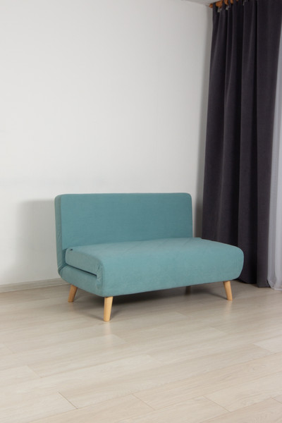 Изображение товара Диван DiArt Элли 1200 (велюр Selfie aquamarine/ножки светлые)