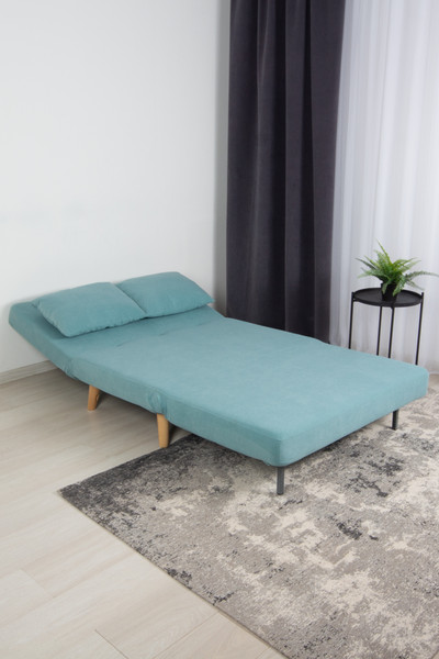 Изображение товара Диван DiArt Элли 1000 (велюр Selfie aquamarine/ножки светлые)