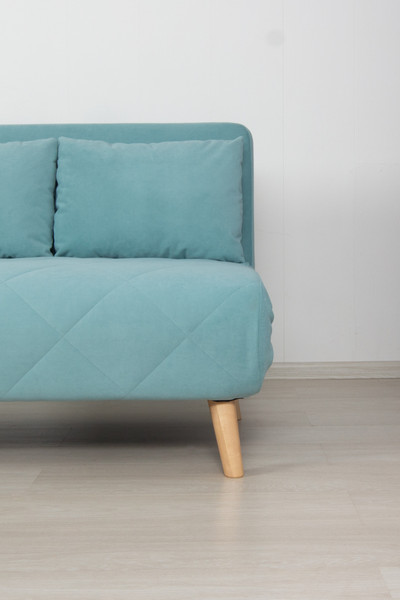 Изображение товара Диван DiArt Элли 1000 (велюр Selfie aquamarine/ножки светлые)