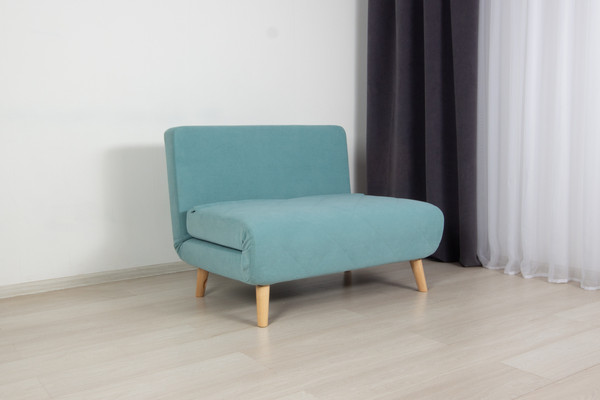 Изображение товара Диван DiArt Элли 1000 (велюр Selfie aquamarine/ножки светлые)