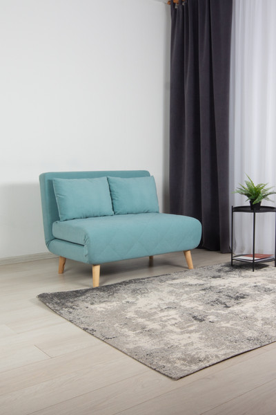 Изображение товара Диван DiArt Элли 1000 (велюр Selfie aquamarine/ножки светлые)