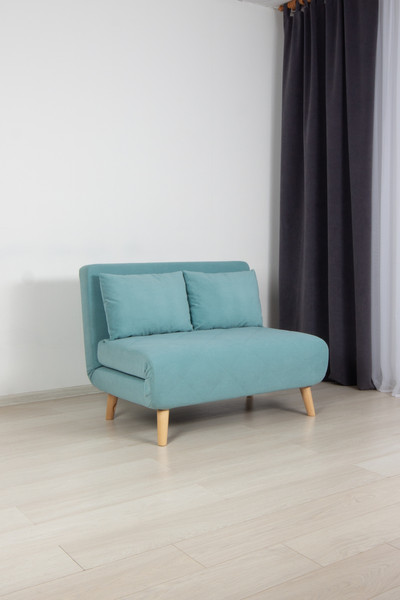 Изображение товара Диван DiArt Элли 1000 (велюр Selfie aquamarine/ножки светлые)