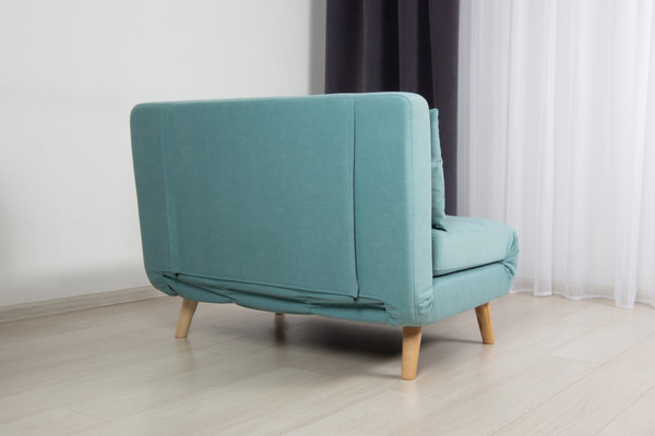 Изображение товара Диван DiArt Элли 1000 (велюр Selfie aquamarine/ножки светлые)