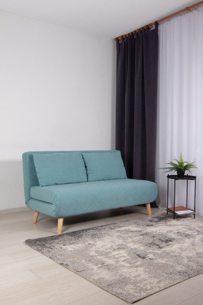 Изображение товара Диван DiArt Элли 1400  (велюр Selfie aquamarine/ножки светлые)