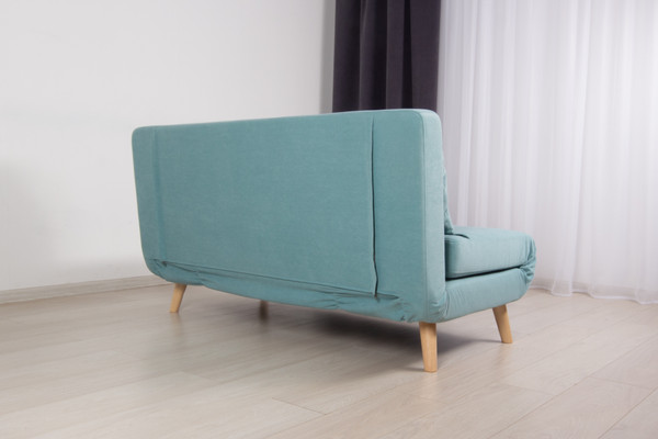 Изображение товара Диван DiArt Элли 1400  (велюр Selfie aquamarine/ножки светлые)