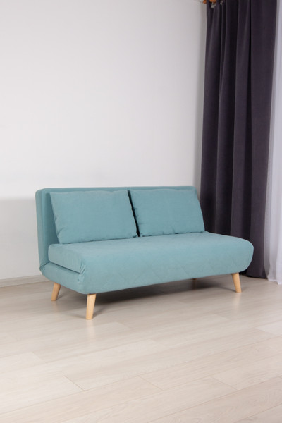 Изображение товара Диван DiArt Элли 1400  (велюр Selfie aquamarine/ножки светлые)