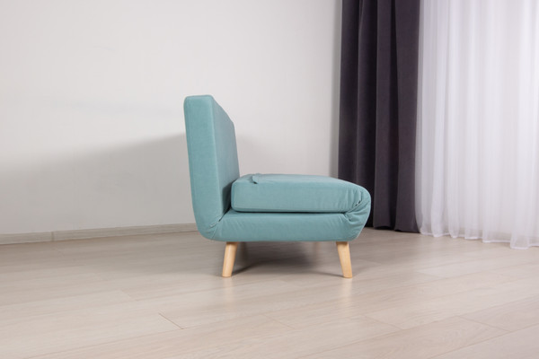 Изображение товара Диван DiArt Элли 1400  (велюр Selfie aquamarine/ножки светлые)