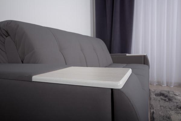 Изображение товара Диван DiArt Джаз 1400 с подлокотниками Бруклин (велюр Selfie grey/прав/крафт)