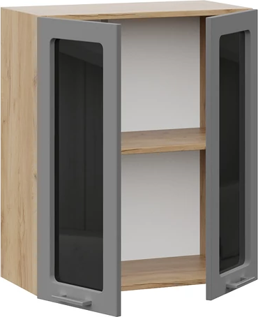 Изображение товара Шкаф навесной для кухни ТриЯ Габриэлла 1ВВ6С с двумя дверьми  (дуб крафт золотой/титан)