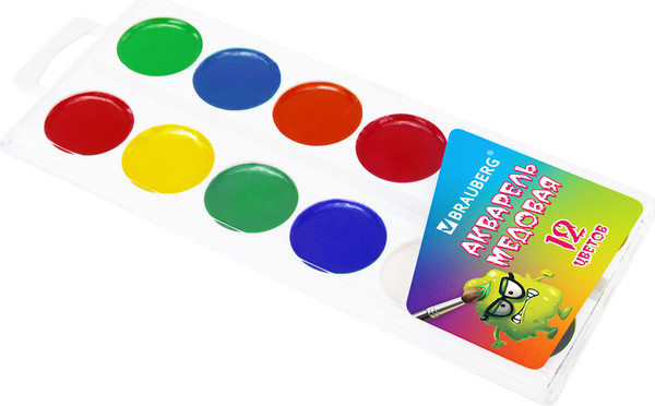 Изображение товара Акварельные краски Brauberg Монстрики / 192641 (12цв)