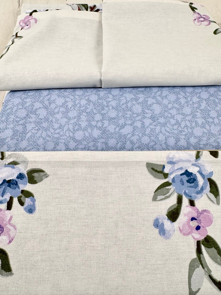 Изображение товара Комплект постельного белья Реноме 1.5сп Оливковая коллекция. Простыня на резинке УУ 0615 (поплин)